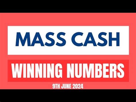mass cash winning numbers